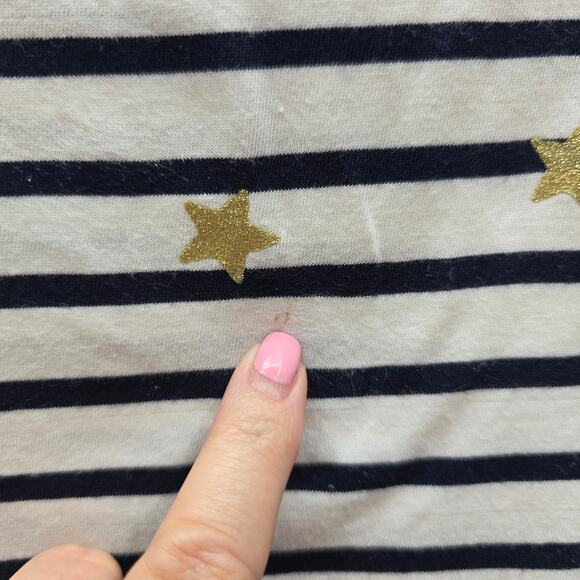 Boden Stripes ahead of the Rest Star Print Short Sleeve T-Shirt Cap Sleeves SZ 8 - Picture 6 of 8